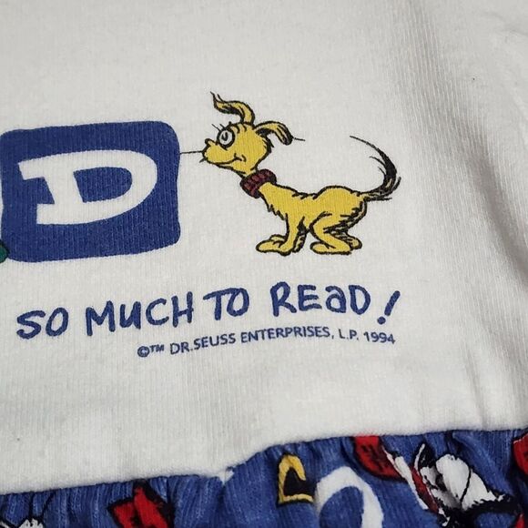 Girls Dr. Seuss Cat in the Hat Vintage 1994 Alphabet ABC Collared Dress Size 6-7 - Picture 6 of 11